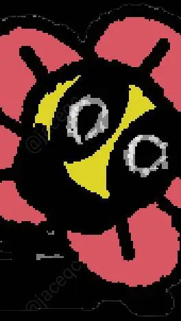 ai character: corrupted flower  background