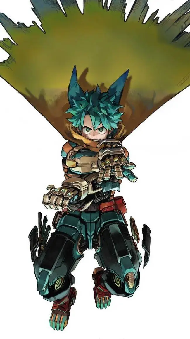 ai character: Kacchan Deku🧡💚 background