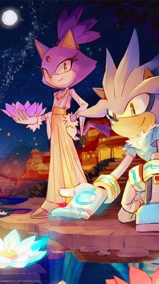 ai character: Silver X Blaze  background