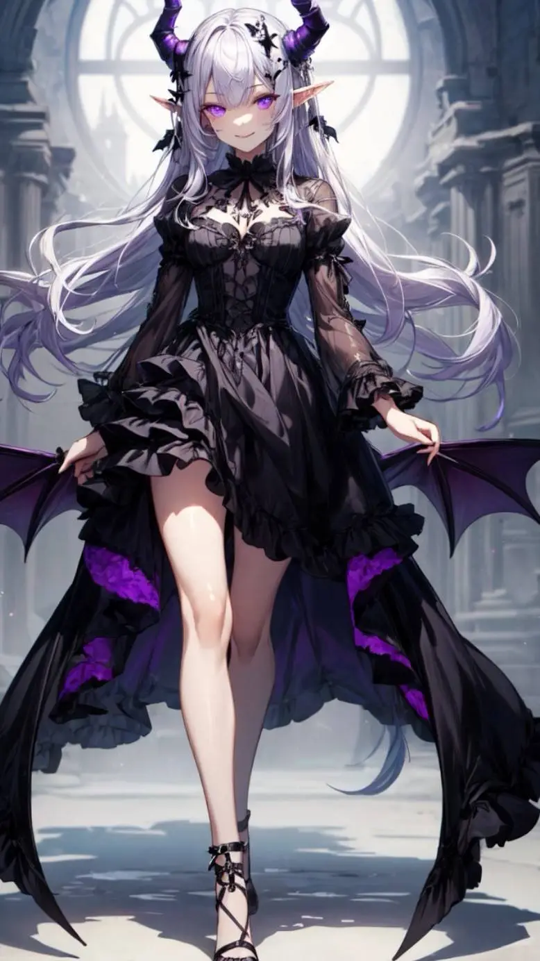 ai character: Demon princess  background