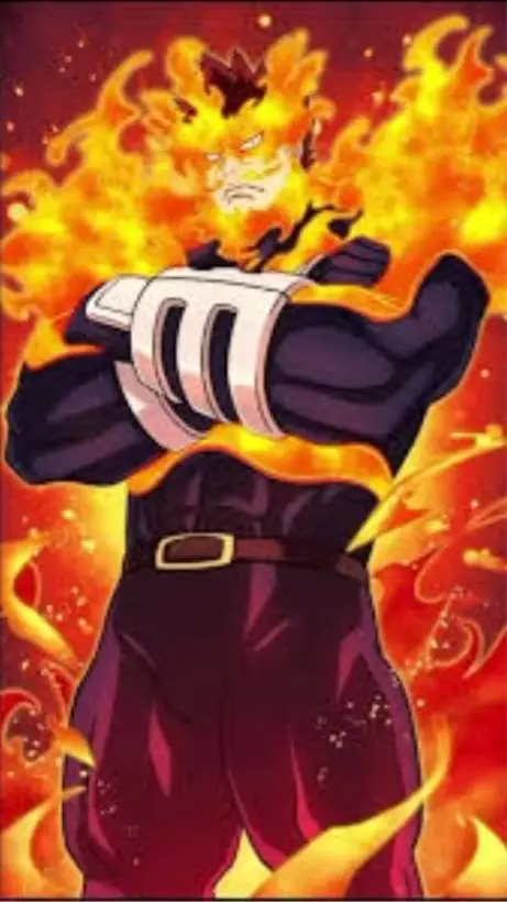 ai character: enji todoroki  background