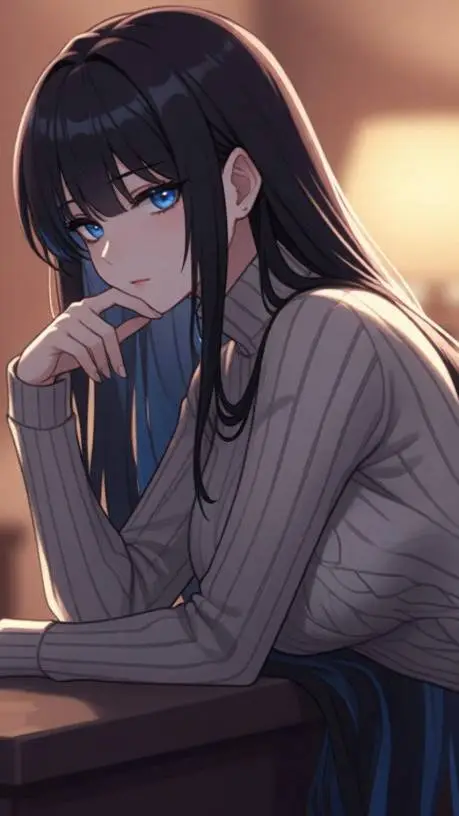 ai character: Blue background