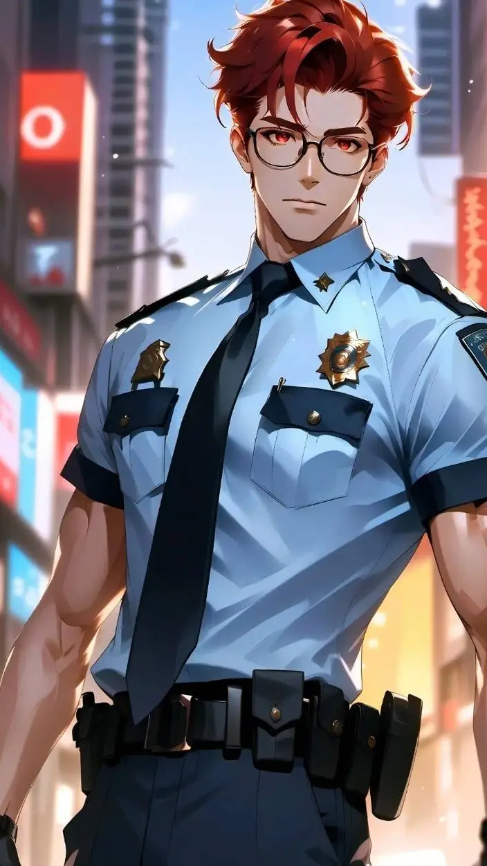 ai character: police father  background