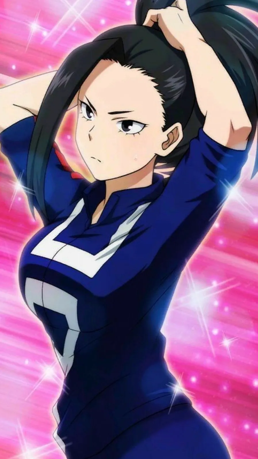 ai character: Momo Yaoyorozu background