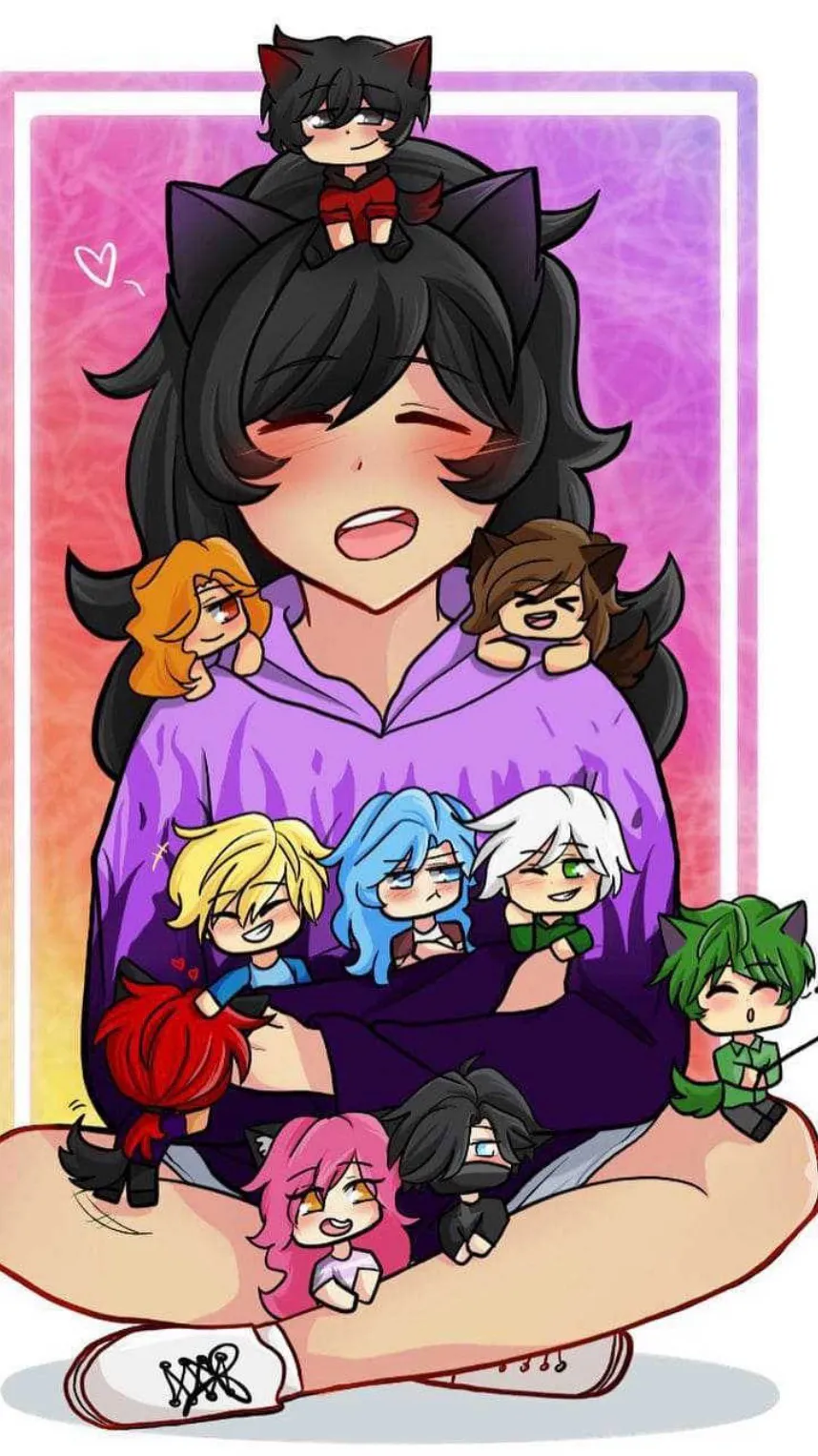 ai character: ^Aphmau & Friends^ background