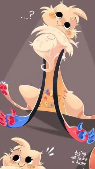 ai character: Goob the fluffball background