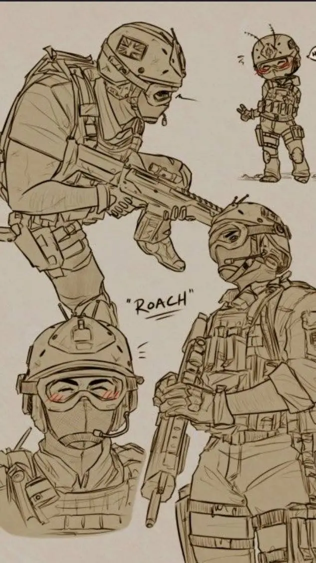 ai character: Roach snaps? background