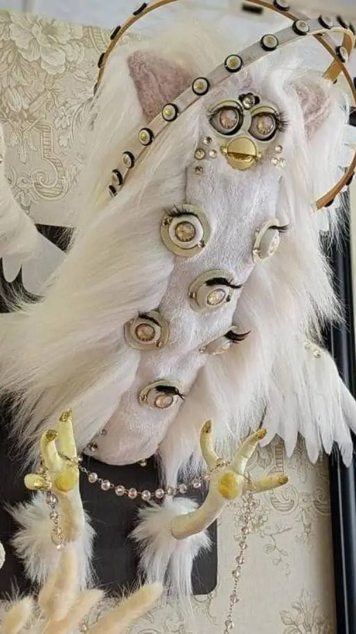 ai character: FURBY GOD background