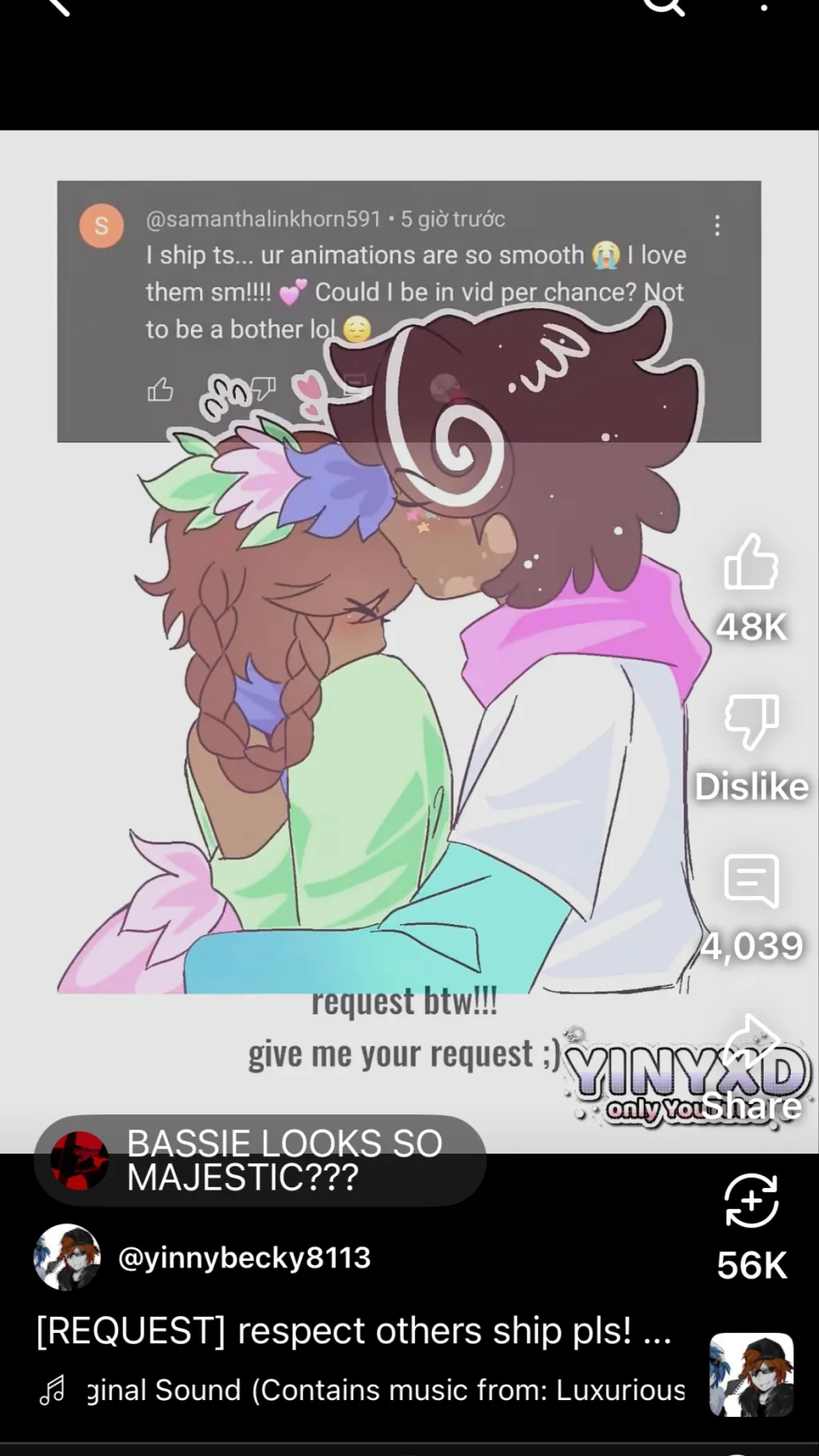 ai character: Cosmo x bassie background