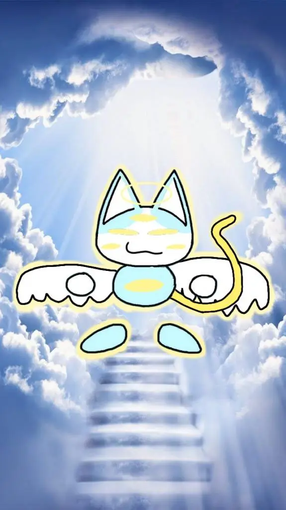 ai character: guardian angel cat background