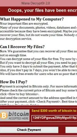 ai character: WannaCry virus background