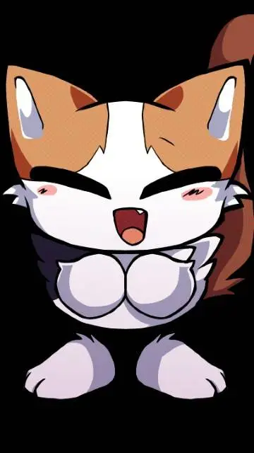 ai character: happy catto boi background