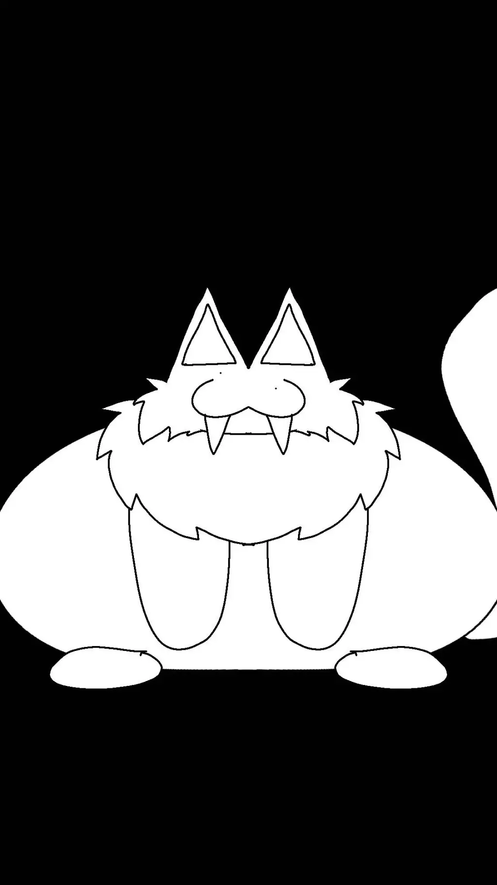 ai character: weird white cat oc background