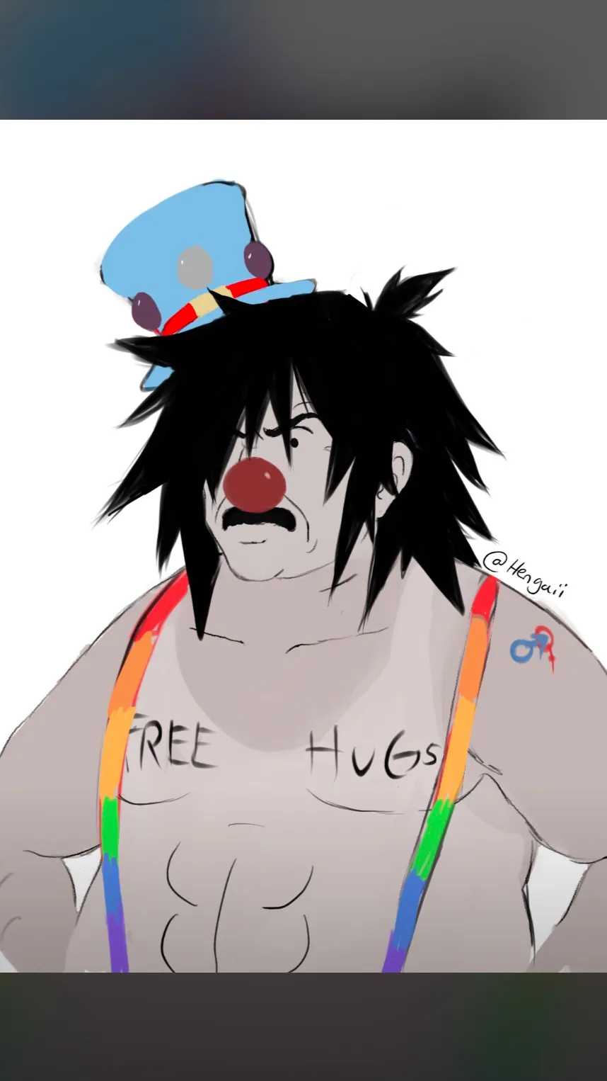 ai character: Jim the ￼clown background