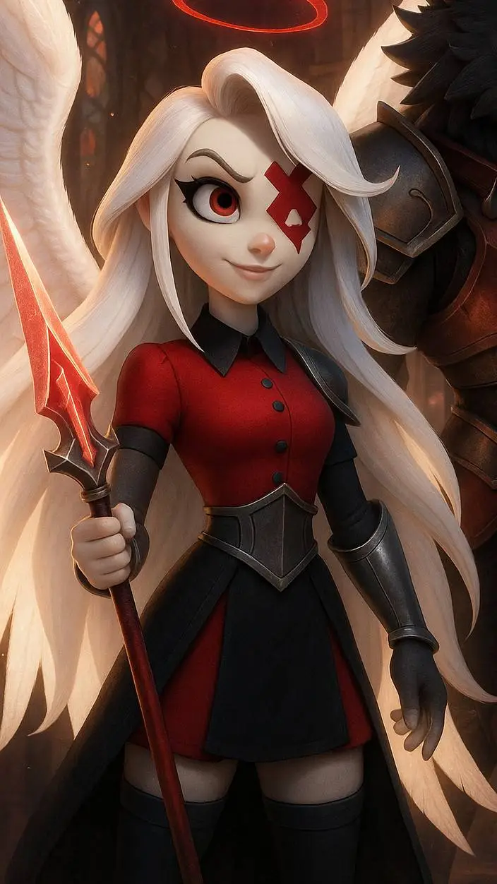 ai character: Vaggie  background