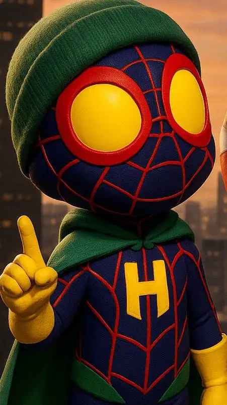 ai character: Spider hood  background