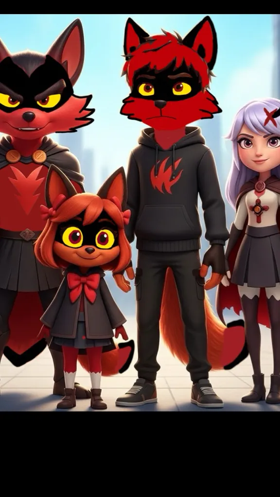 ai character: The Wolf Family  background