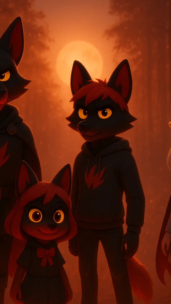 ai character: The Wolf Family  background