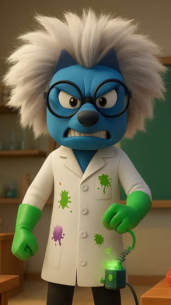 ai character: Dr.Blue background