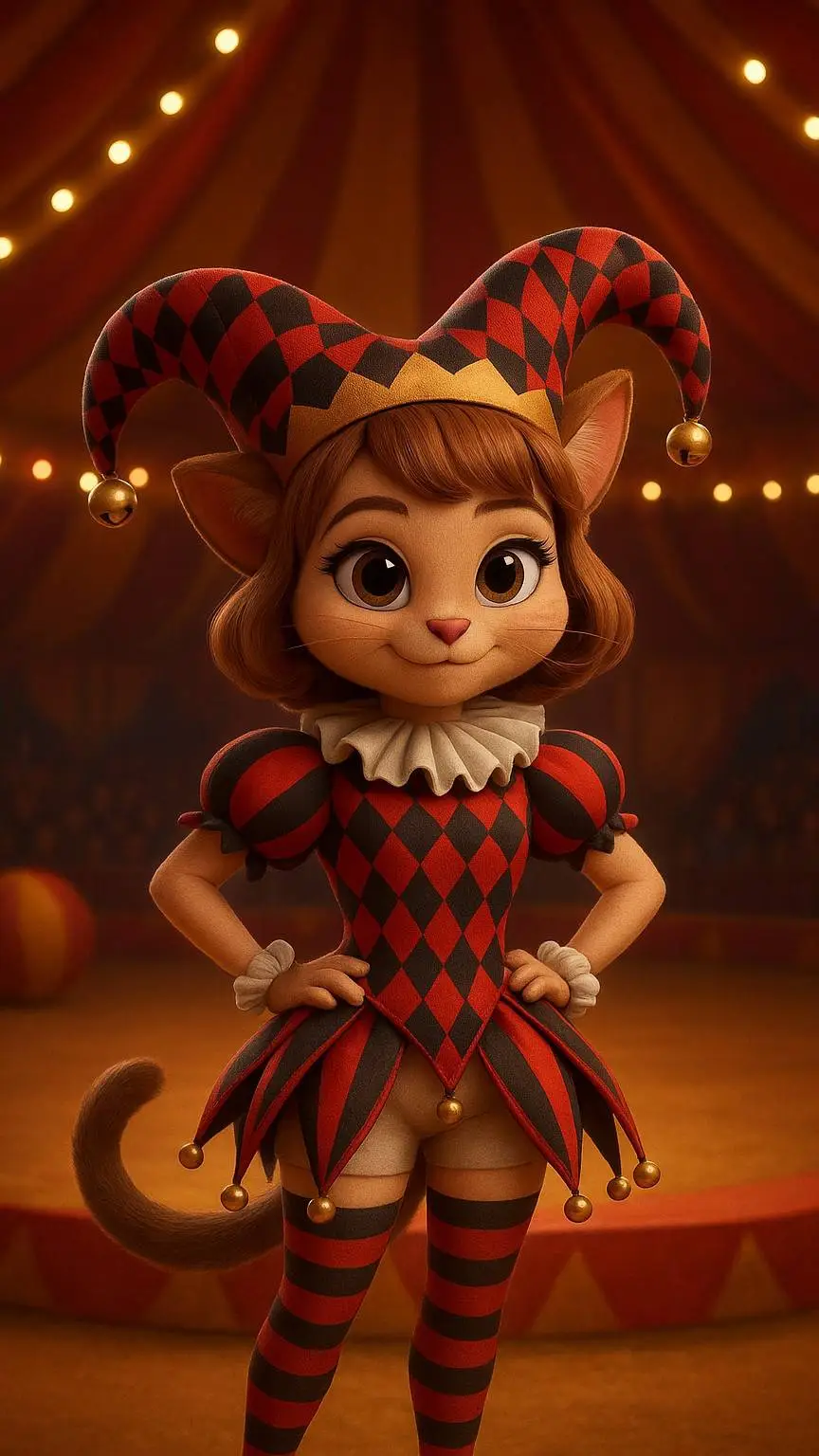 ai character: Jester Jackie  background