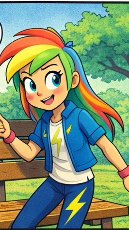 ai character: Dashie  background