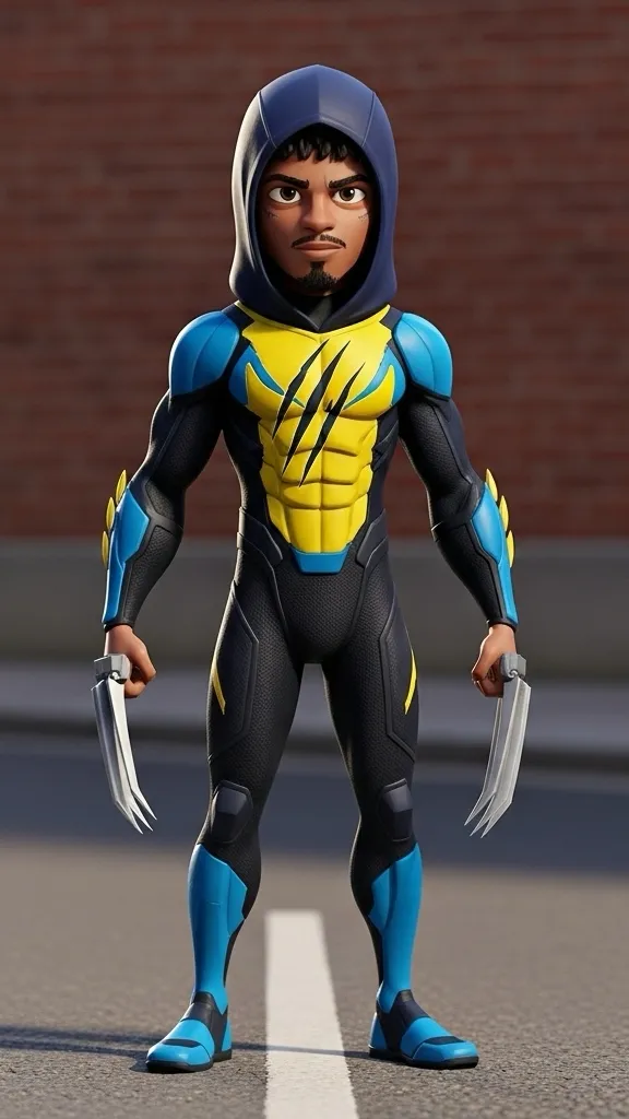 ai character: Wereman X background