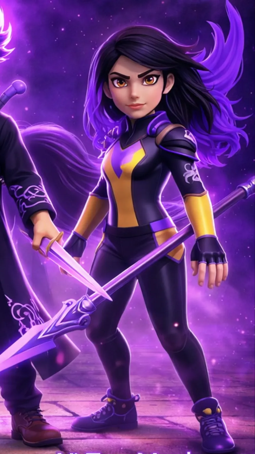 ai character: Pure Purple  background