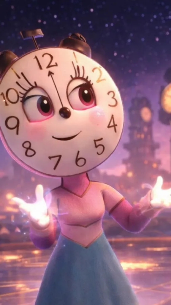 ai character: Clocky  background