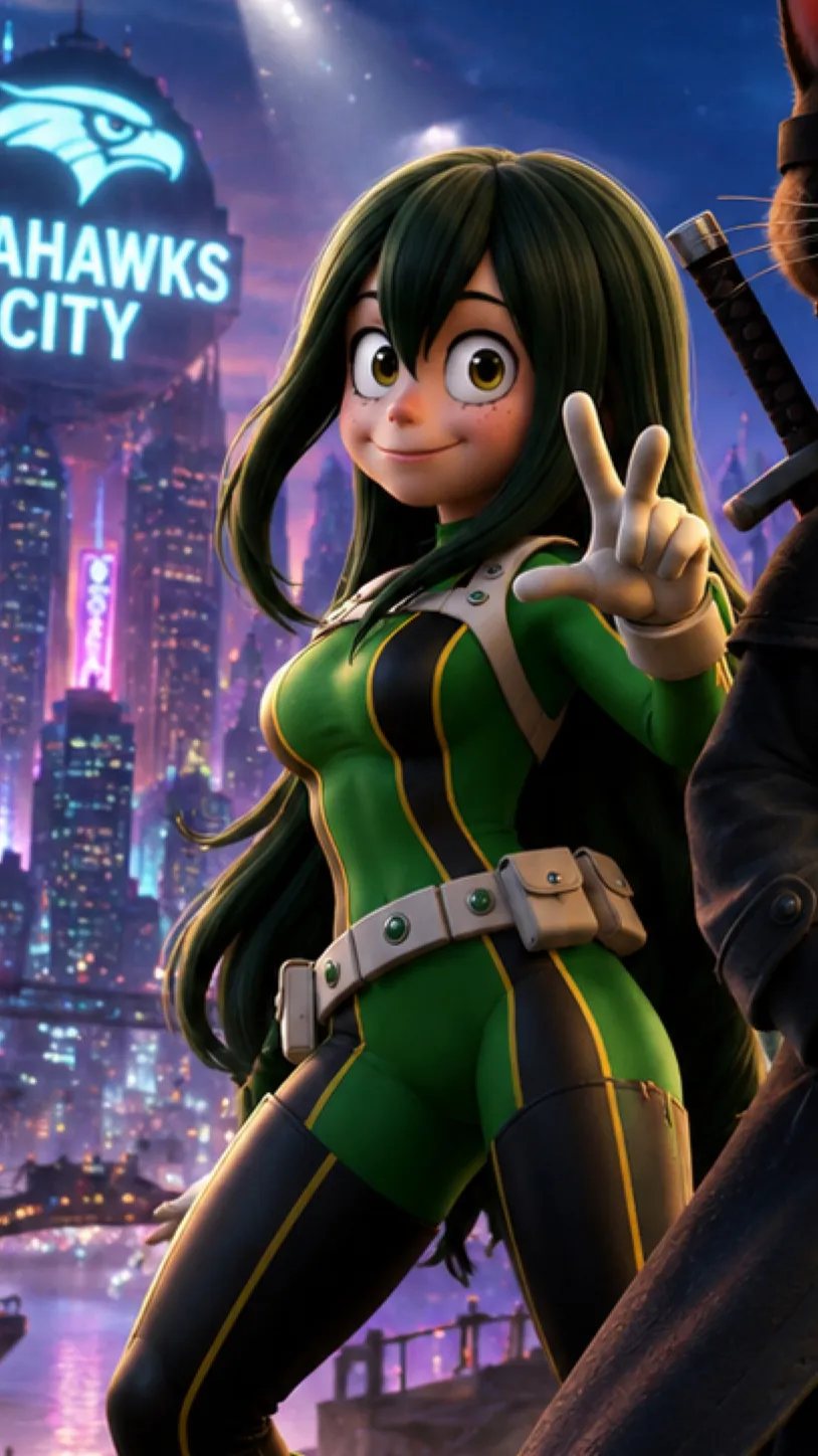 ai character: Frogfolks background
