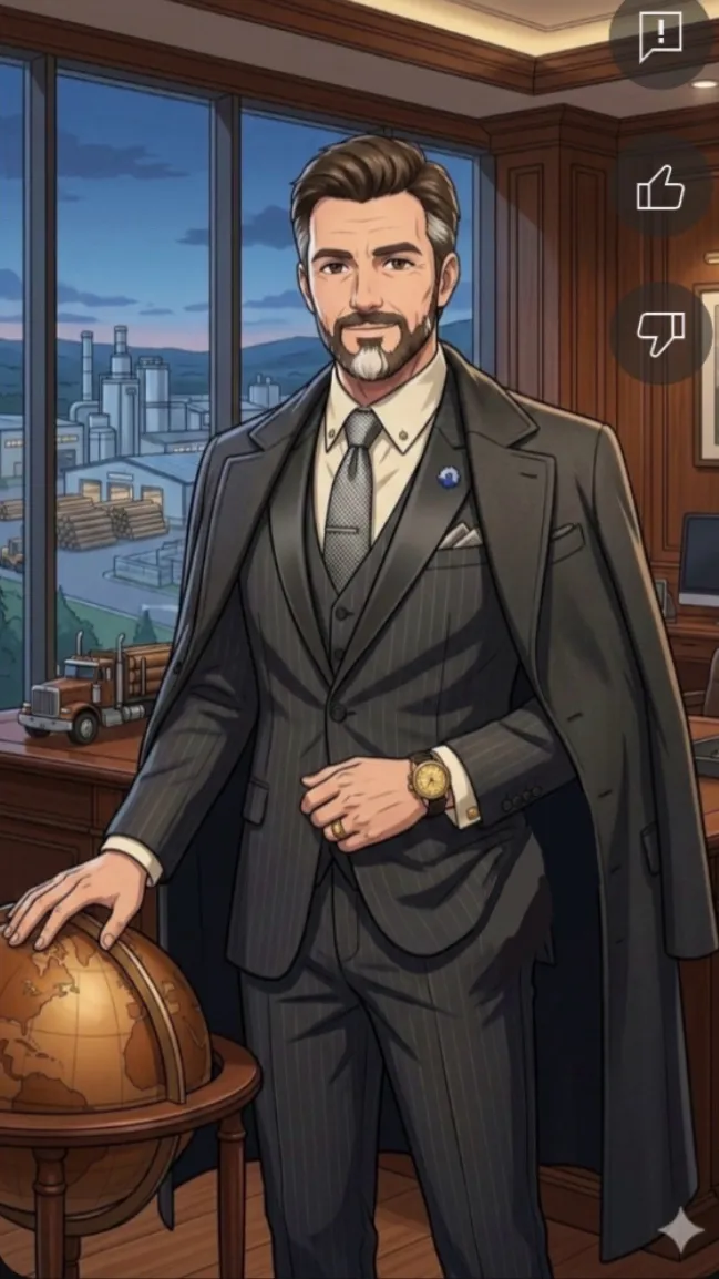 ai character: Mr.Sawmill  background