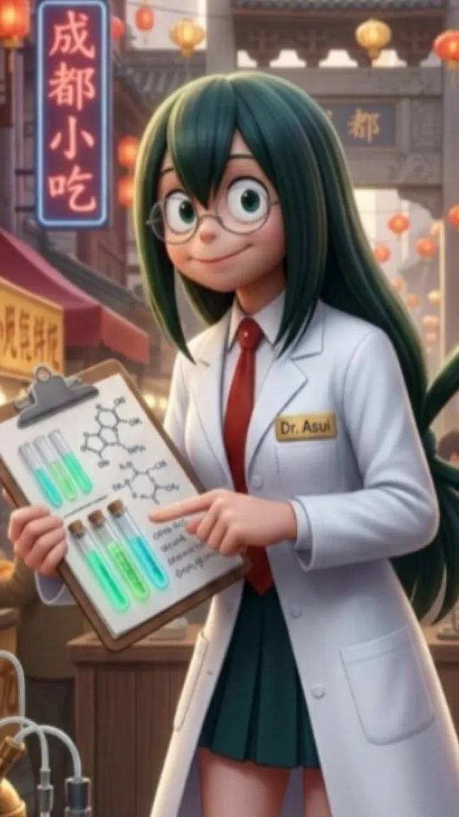 ai character: Dr.Tsuyu Asui background