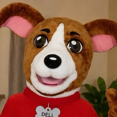chat with ai character: Dell the dog