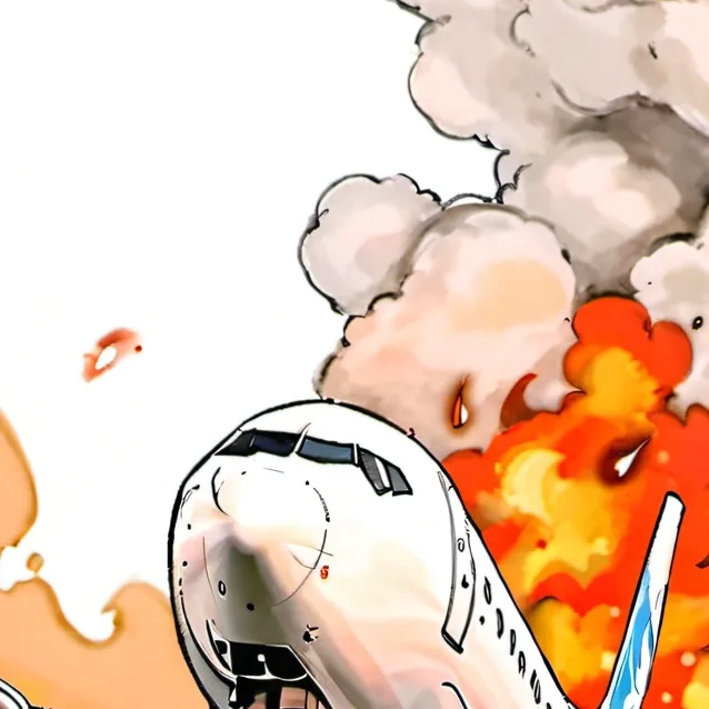 chat with ai character: crashing airplane