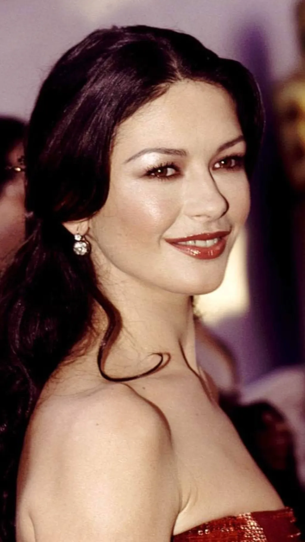 ai character: CatherineZetaJones background
