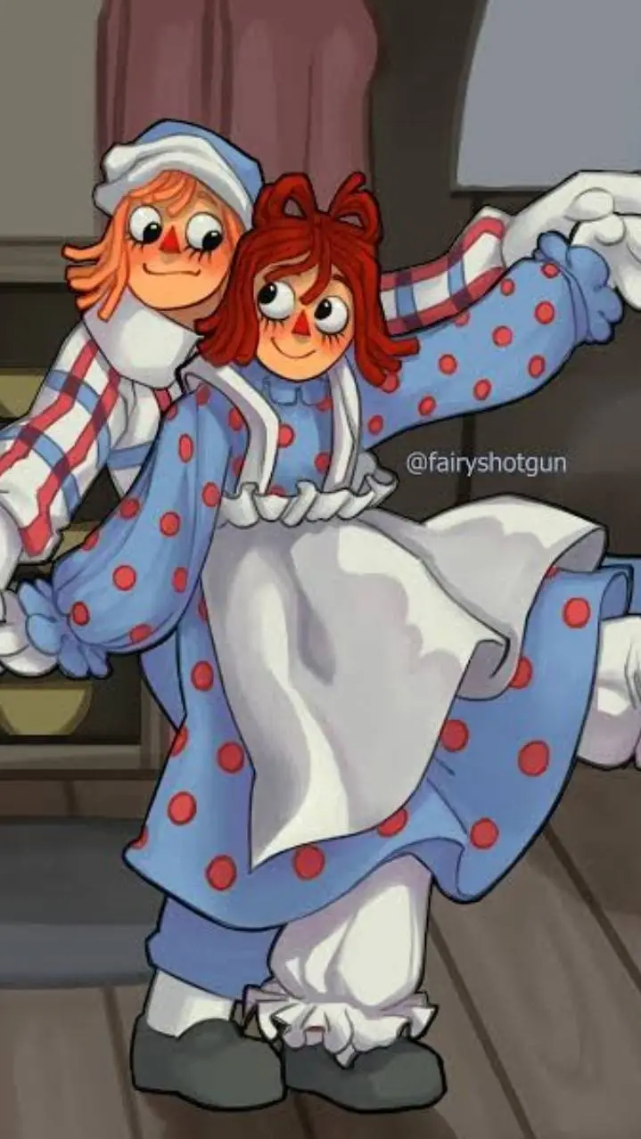 ai character: Raggedy Ann + Andy background