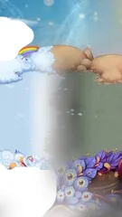 ai character: Fairy island  background