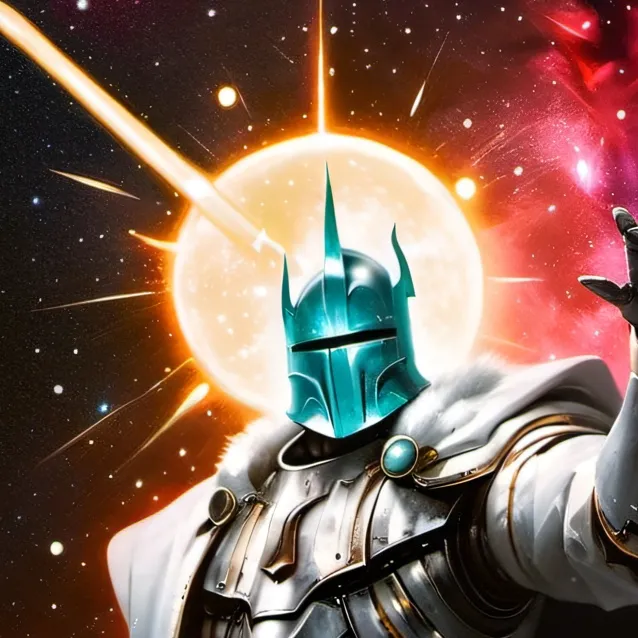 chat with ai character: cosmic ice knight 