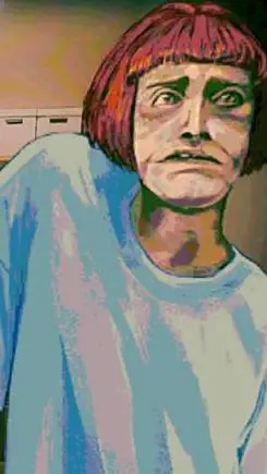 ai character: cashier girl background