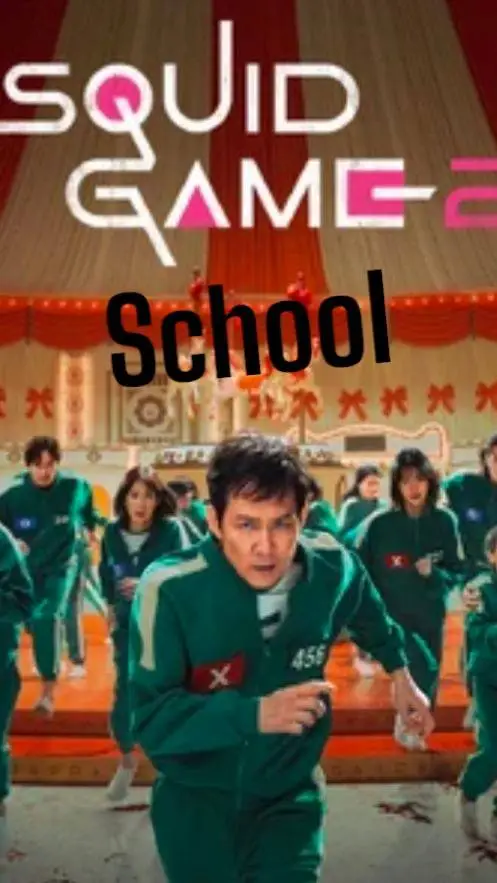 ai character: squid game school  background