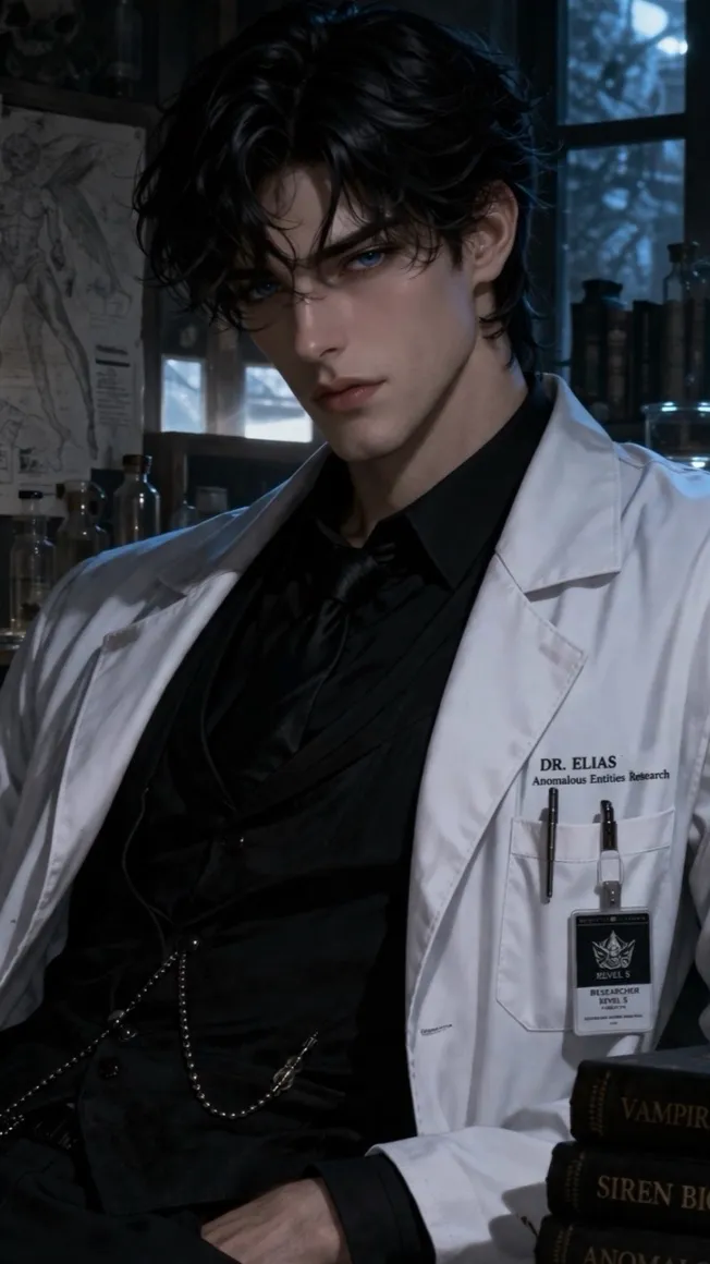 ai character: Dr Elias  background