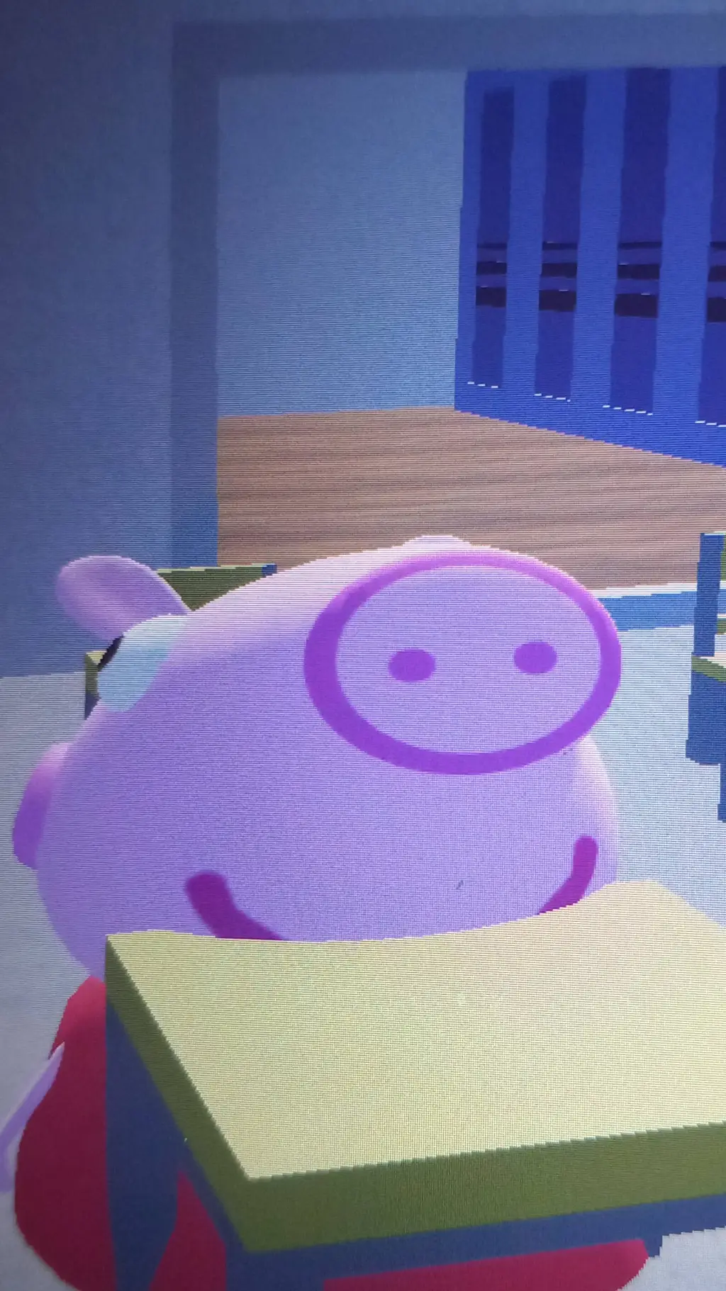 ai character: peppa pig school background