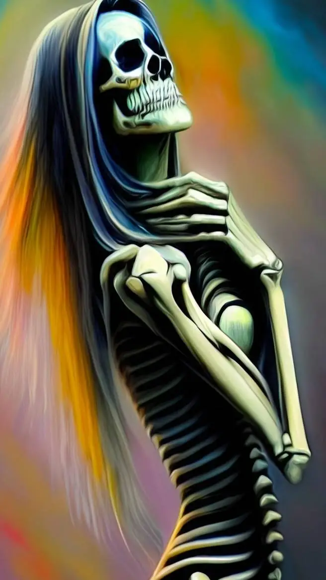 ai character: la muerte  background