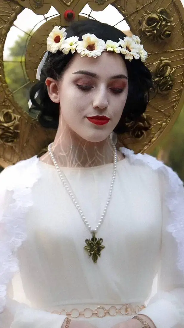 ai character: Alcina Dimitrescu  background