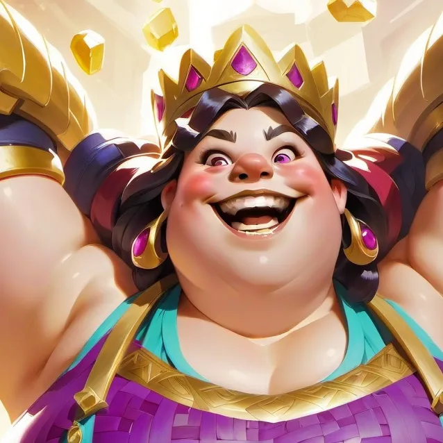 chat with ai character: Fat queen