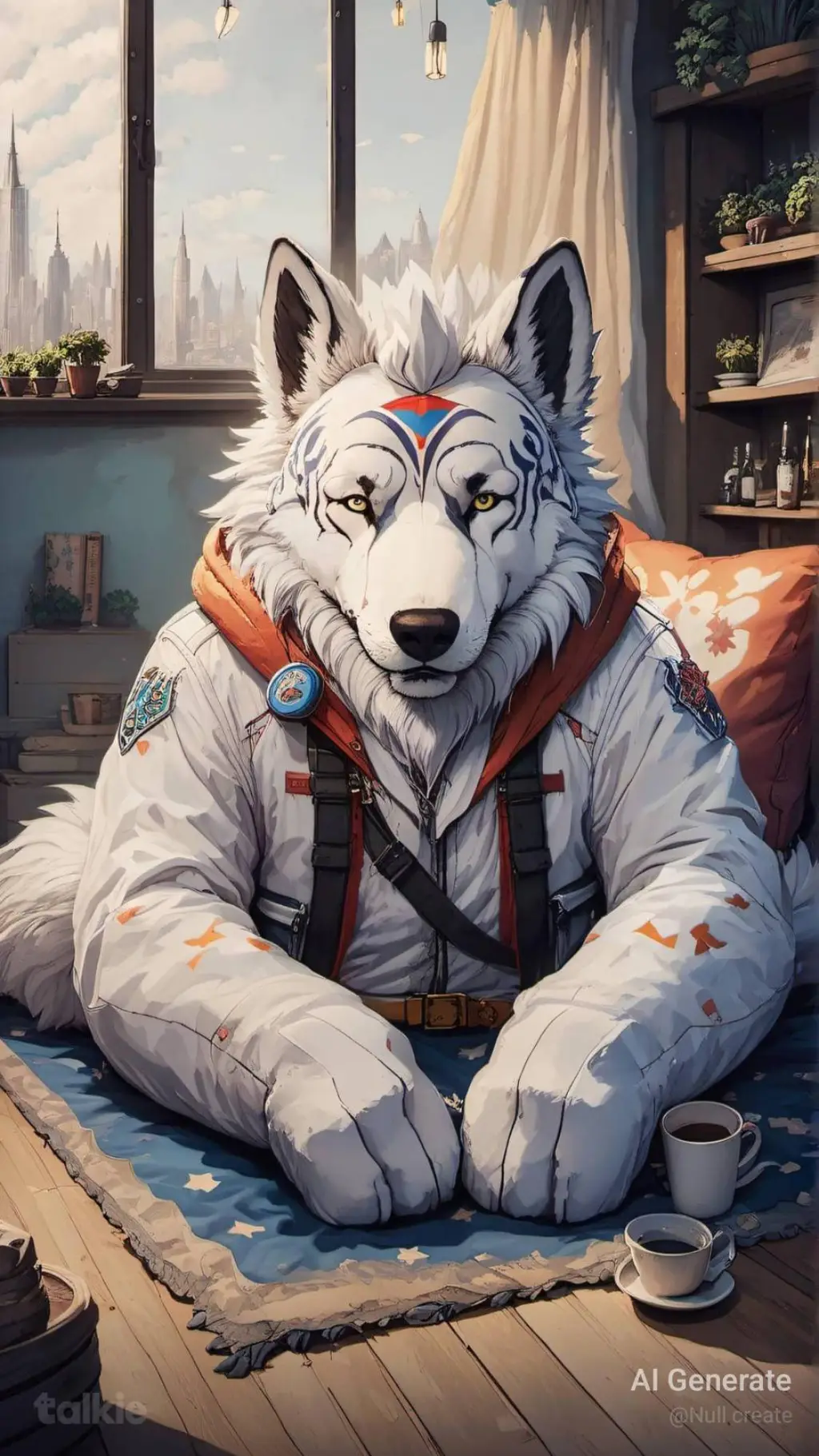 ai character: Furry bed (2) background