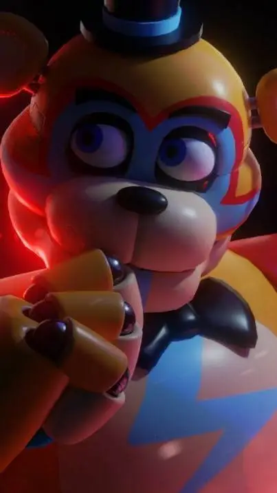 ai character: glamrock Freddy  background