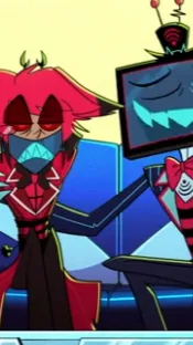 ai character: Vox got Alastor! background