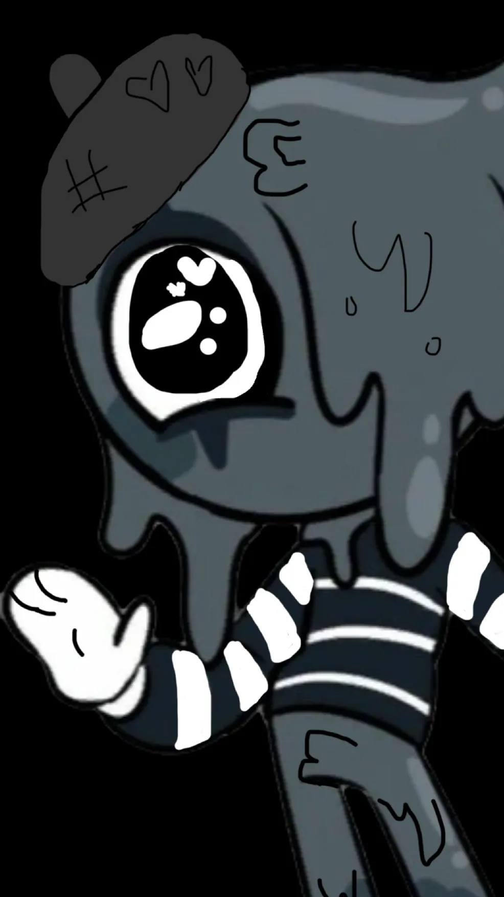 ai character: Blot the mime! background