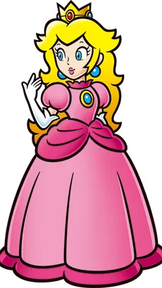 ai character: Princess peach  background