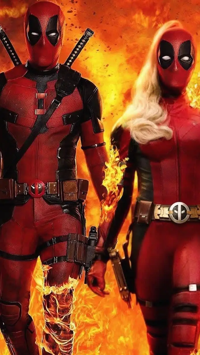 ai character: Deadpool couple.. background